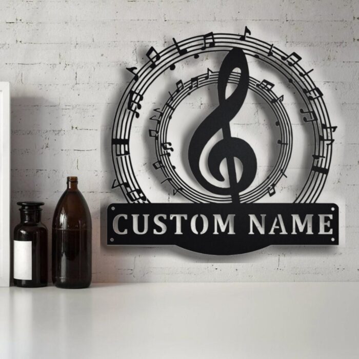 Personalized Music Notes Metal Sign,Music Teacher Metal Wall Art, Music Notes Metal Wall Decor,Music Teacher Gift, Custom Music Personalized Name Signs,Metal Letters Wall Decor - Image 5