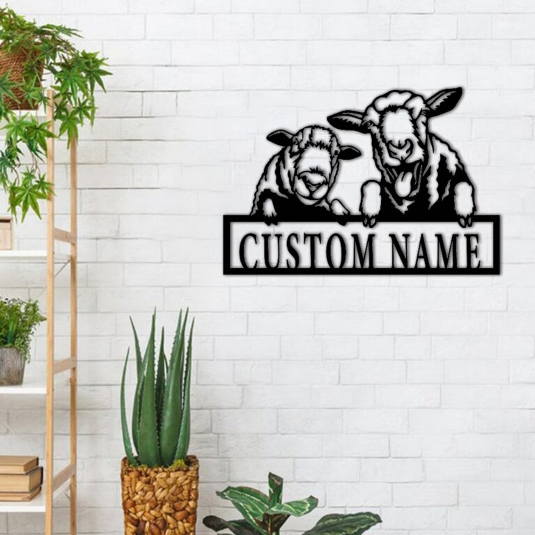 Personalized Sheep Metal Sign,Funny Lamb Sign,Goat Sheep Metal Wall Art,Custom Goat Farm Sign,Metal Goat Farmhouse Decor - Image 4