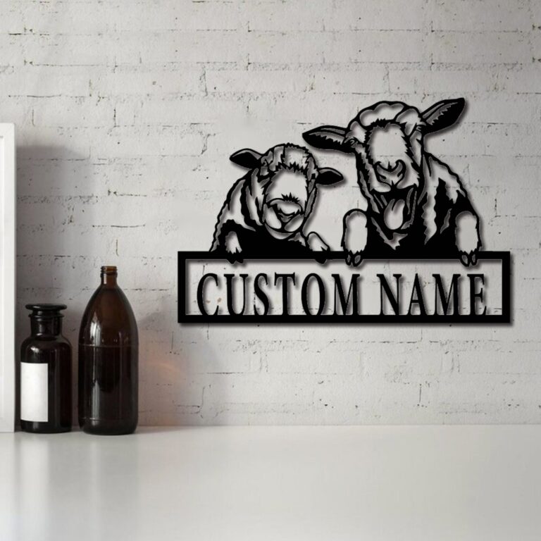 Personalized Sheep Metal Sign,Funny Lamb Sign,Goat Sheep Metal Wall Art,Custom Goat Farm Sign,Metal Goat Farmhouse Decor - Image 5