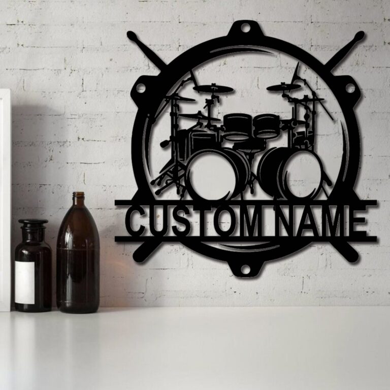 Custom Name Drum Metal Wall Art, Personalized Wall Decor, Custom Drum Metal Sign, Music Wall Art, Living Room Wall Art - Image 5