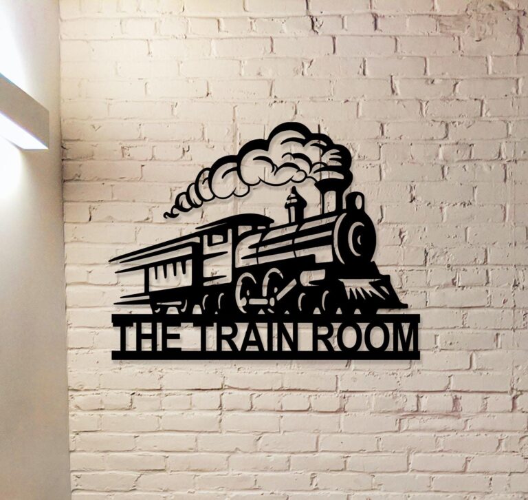 Personalized Train Sign,Train Metal Sign,Train Room Decor,Custom Train Name Sign,Train Driver Gift,Railway Sign,Railroad Sign,Train Station