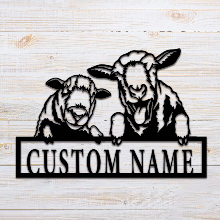 Personalized Sheep Metal Sign,Funny Lamb Sign,Goat Sheep Metal Wall Art,Custom Goat Farm Sign,Metal Goat Farmhouse Decor - Image 2