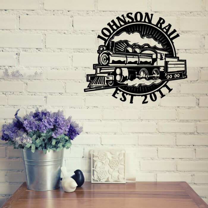 Custom Train Metal Wall Signs - Personalized Train Metal Wall Art - Train Metal Wall Decor - Train Name Signs - Train Driver Gift - Railroad Home Decor - Train Gifts For Men - Image 5