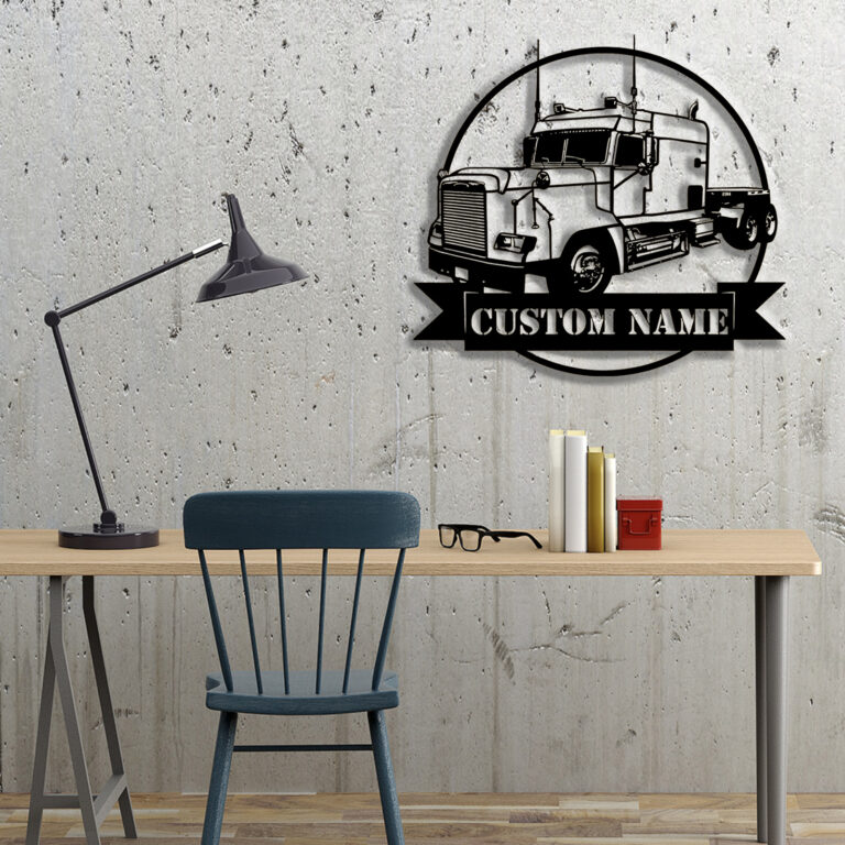 Custom Semi Truck Driver Metal Wall Sign, Personalized Trucker Name Sign, Home Decor, Garage Decor, Father's Day Gift, 8-24inch - Image 2