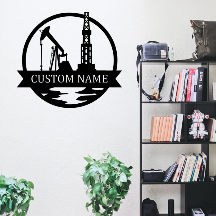 Custom Oil Rig Metal Wall Sign - Personalized Oil Rig Metal Wall Art - Oil Rig Metal Wall Decor - Oil Rig Name Signs - Oil Rig Led Decor - Oil Rig Welcome Sign - Image 5