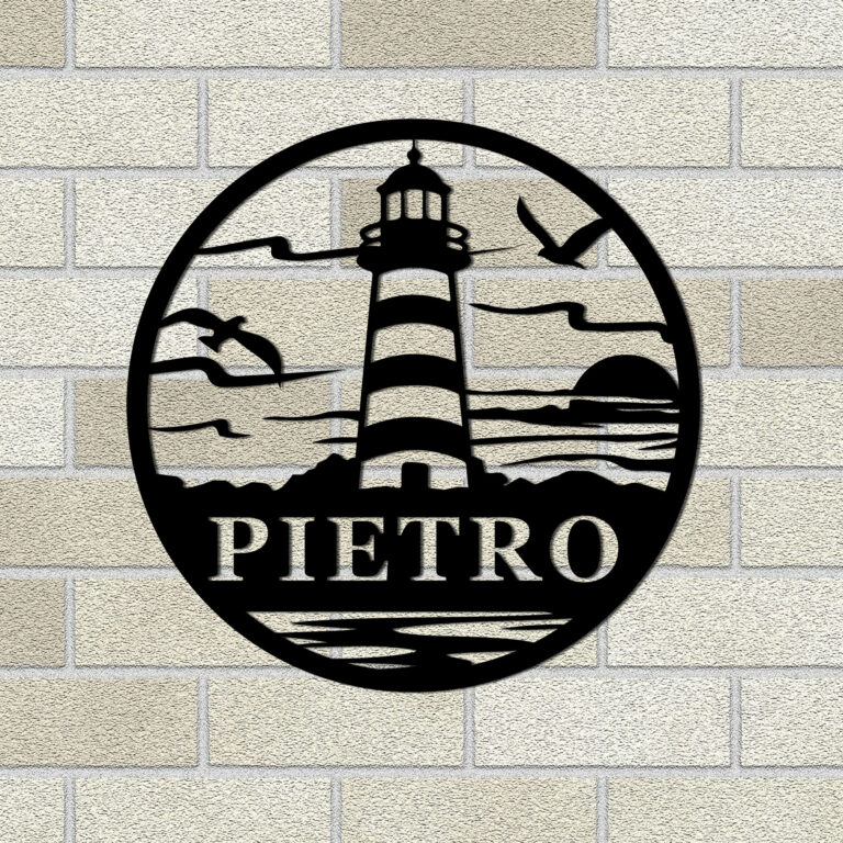 Gerryed Custom Lighthouse Sign Personalized Lighthouse Metal Wall Art Beach Themed Wall Decor Beach House Decor Housewarming Gift - Image 5