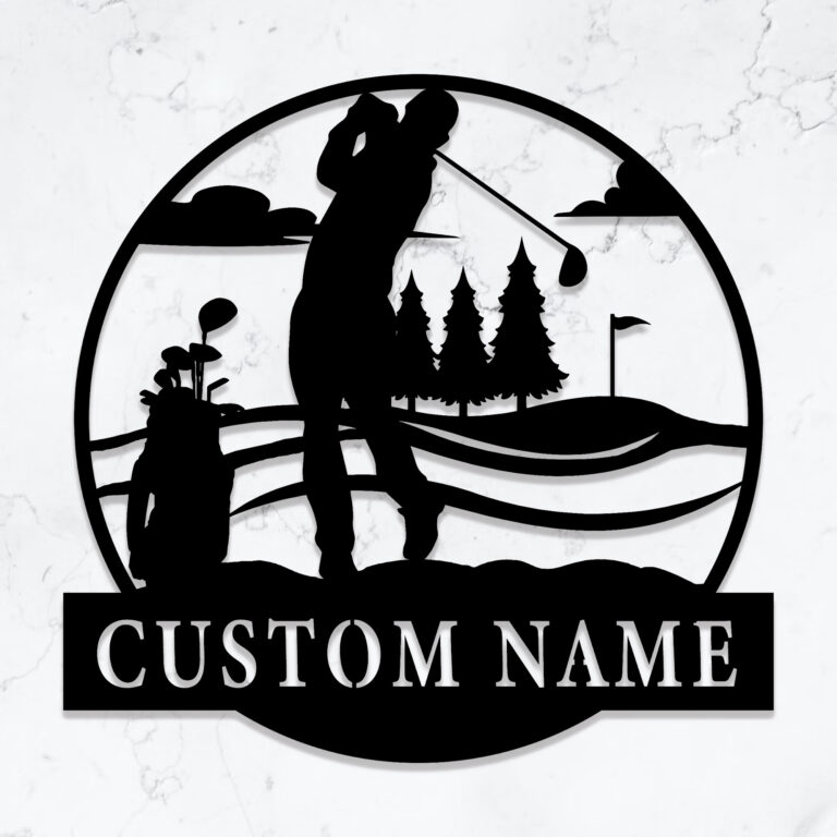 Custom Golf Metal Wall Art, Golf Sign, Personalized Golfer Gift, Gift for Men, Mancave Decor, Golf Metal Wall Hangings, 8-24 Inch