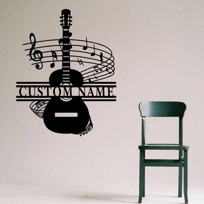 Custom Guitar Metal Sign Art, Personalized Guitar Metal Wall Art, Guitar Wall Hanging For Decoration, Guitar Metal Wall Decor, Guitar Metal Wall Decor ??Musical Room Wall Decor, Band Room Decor - Image 5