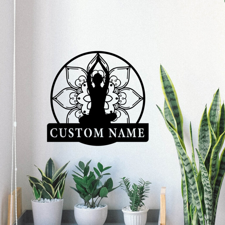 Custom Yoga Signs, Metal Signs, Wall Art Hanging Signs, Metal Wall Art, Metal Signs, Door Hangings, Unique Wall Decorations, Wrought Iron Wall Decor, Metal Art, Conservatory Gift New Home - Image 4