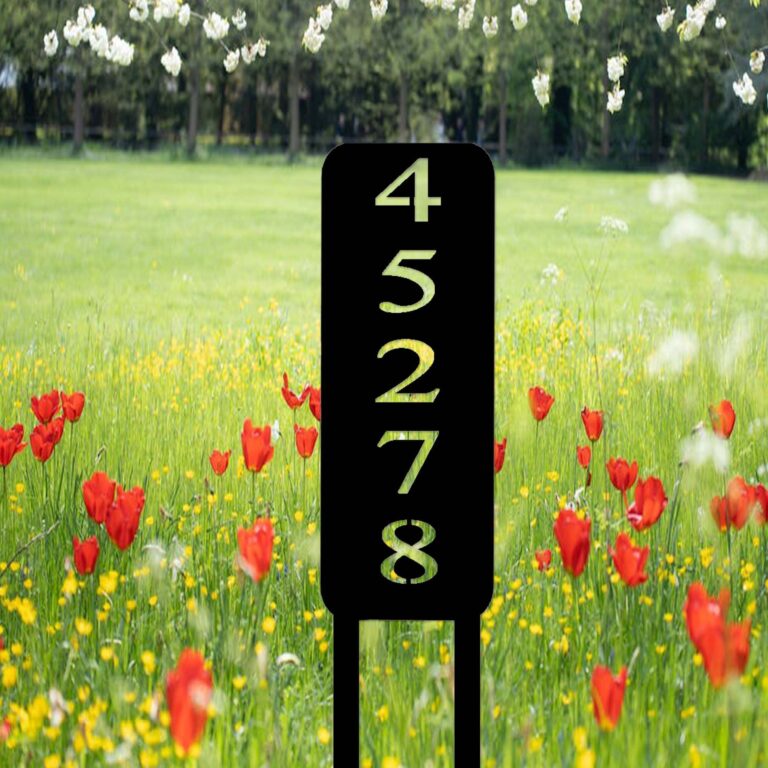 Custom Metal House Numbers for Yard,Address Garden Stake,Address Yard Sign,Personalized Lawn Address Sign,Address Stake,Front Door Stake