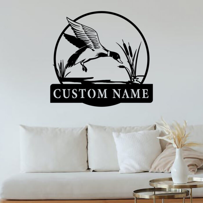 Custom Duck Metal Wall Sign - Personalized Duck Metal Wall Art - Duck Metal Wall Decor - Duck Hunting Gifts - Duck Farm Signs - Duck Led Decor - Image 3