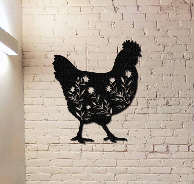 Chicken Metal Sign,Chicken Coop Wall Decor,Chicken Wall Art,Hen House Decor,Farm Wall Hanging,Metal Farm Sign,Farm Gate Sign