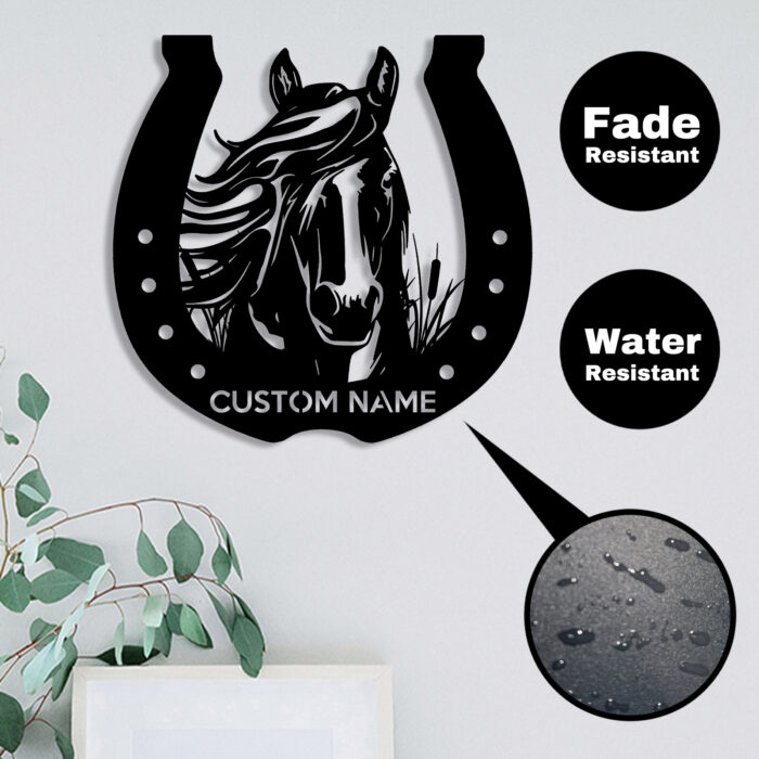 Personalized Horse Ranch Metal Sign,Personalized Horse Ranch and Farm Metal Wall Art,Horse Metal Ranch Sign,Monogram Ranch Farmhouse Decor,Personalized Horse Sign with Last Name,Horse Lover Gifts - Image 2