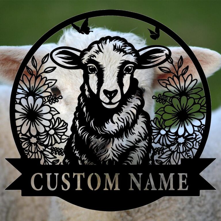 Handmade-Custom Sheep Sign Metal Wall Sign-Personalized Sheep Sign Metal Wall Art-Sheep Sign Metal Wall Decor-Gift For Family-Metal Signs