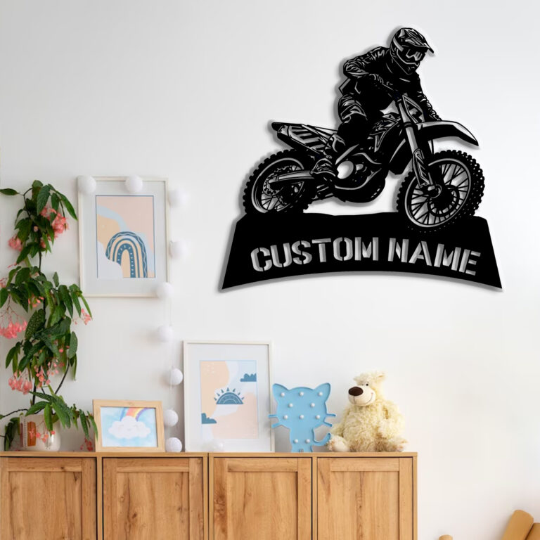 Custom Dirt Bike Metal Wall Art | Dirtbike Metal Sign | Motocross Decor | Biker Name Metal Sign | Motorcycle Biker Gift | 8-24 Inch - Image 5