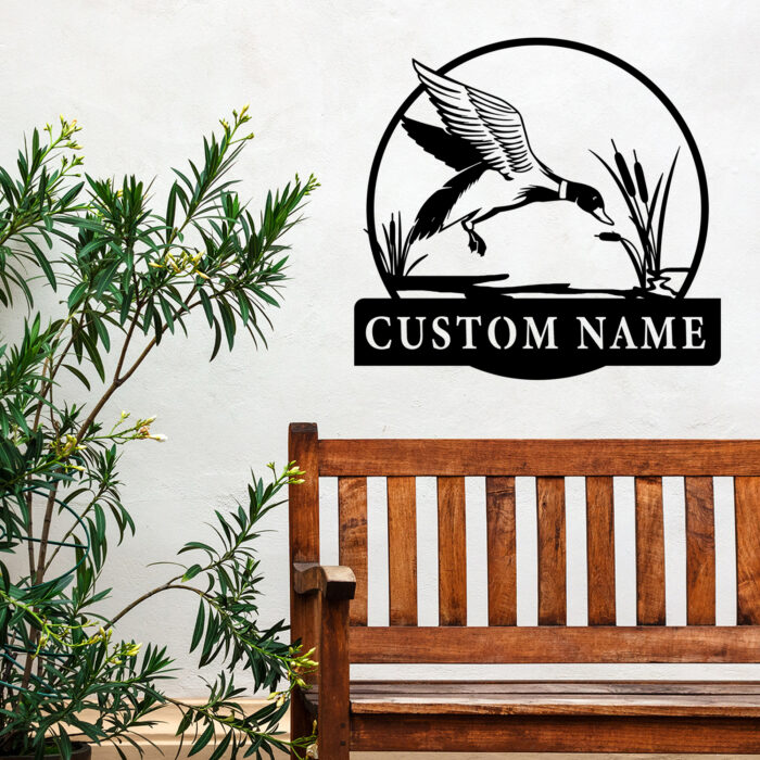 Custom Duck Metal Wall Sign - Personalized Duck Metal Wall Art - Duck Metal Wall Decor - Duck Hunting Gifts - Duck Farm Signs - Duck Led Decor - Image 2