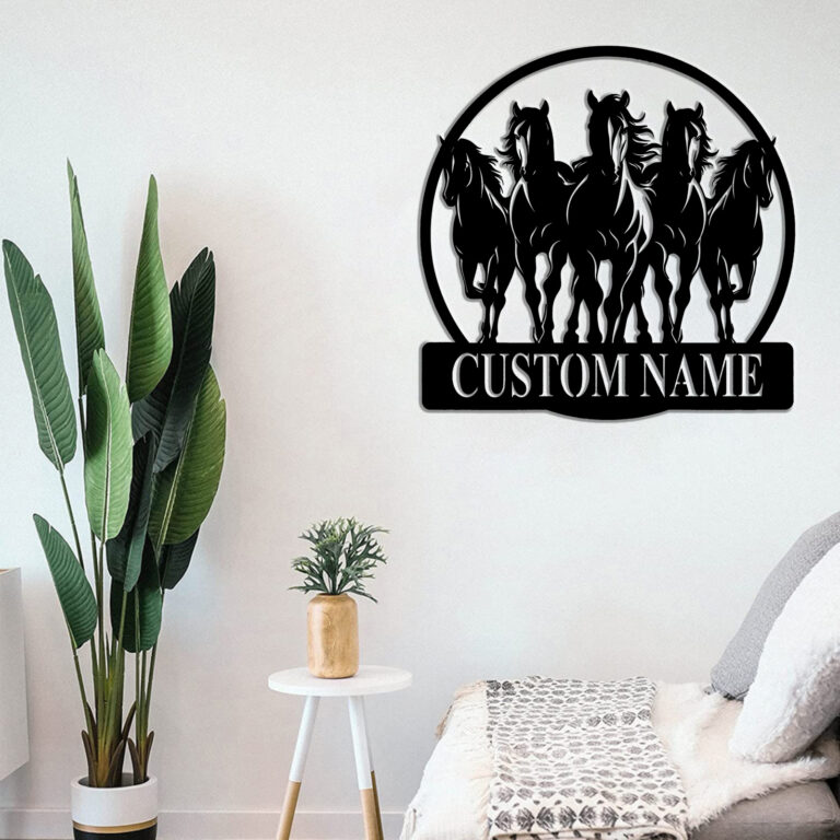 Custom Horse Metal Wall Sign, Farmhouse Name Decor, Metal Horse Decor, Barn Decor, Equestrian Sign, Metal Horse Farm Name Sign, 8-24inch - Image 3