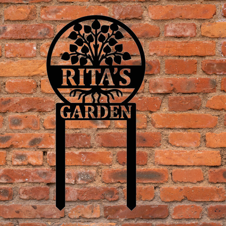 IOVEQG Personalized Garden Stake Metal Sign | Garden Stake Metal Sign | Personalized Garden Sign | Custom Garden Sign | Garden Name Metal Sign - Image 4