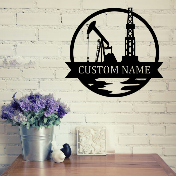 Custom Oil Rig Metal Wall Sign - Personalized Oil Rig Metal Wall Art - Oil Rig Metal Wall Decor - Oil Rig Name Signs - Oil Rig Led Decor - Oil Rig Welcome Sign - Image 4