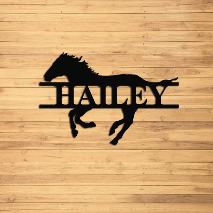 Gerryed Horse stall name Signs Custom Horse Name Plate Personalized Horse Name Sign Horse Metal Wall Art Horse Name Sign Horse Lover Gift - Image 2