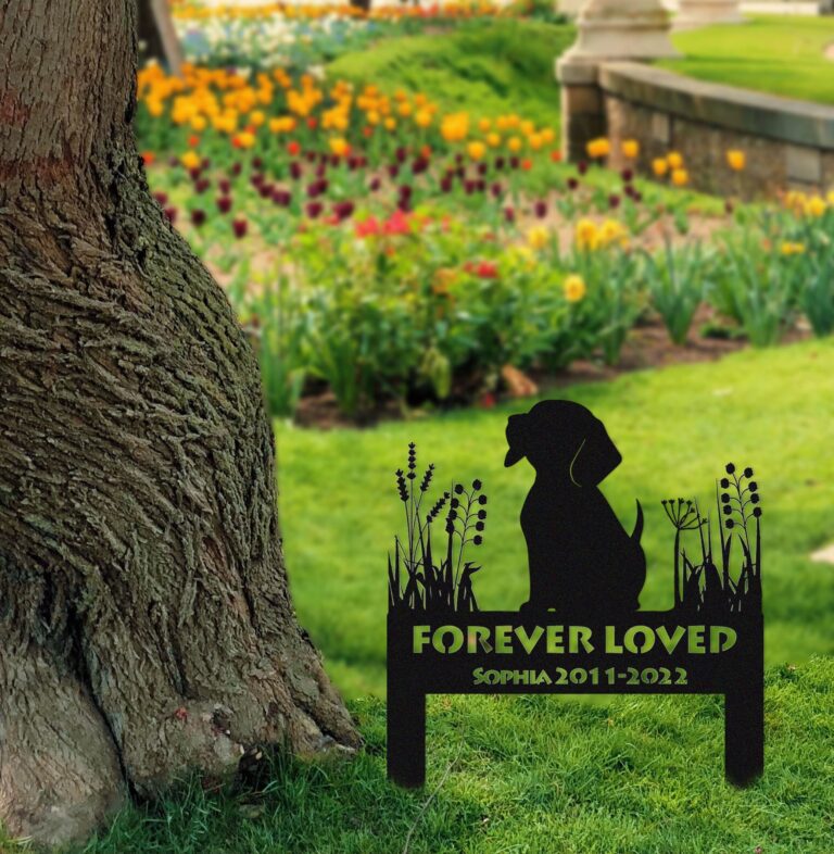 Beagle Memorial Stake Sign Personalized,Pet Grave Markers Sign,Custom Sign With Stake,Pet Loss Gift,Sympathy Sign, Remembrance Stake