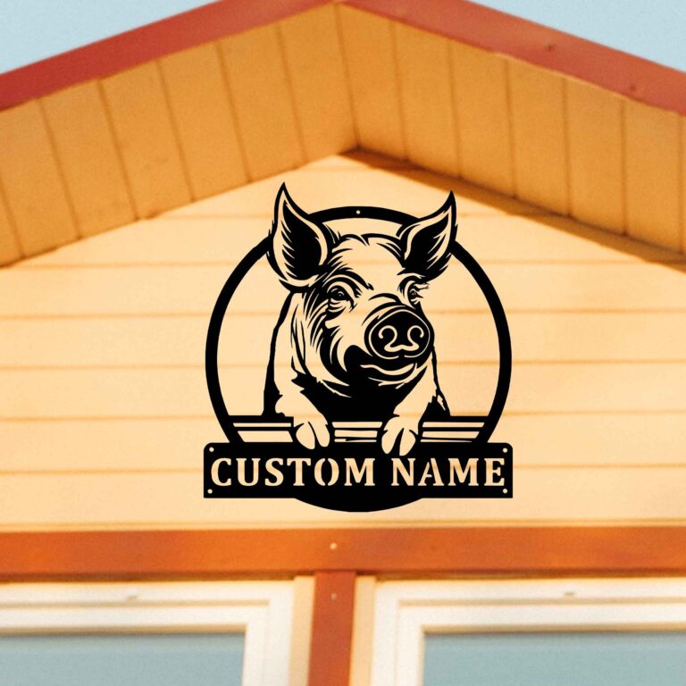 Custom Pig Metal Wall Decorations, Pig Art Signs, Pig Signs, Metal Pig Wall Art, Metal Wall Decorations, Metal Wall Hangings, Gift For Friends, Gift For Family - Image 4