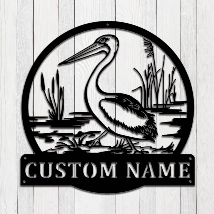 Custom Pelican Metal Wall Sign - Personalized Pelican Metal Wall Art - Pelican Metal Wall Decor - Pelican Metal LED Decor - Pelican Name Signs - Pelican Lover's Gifts