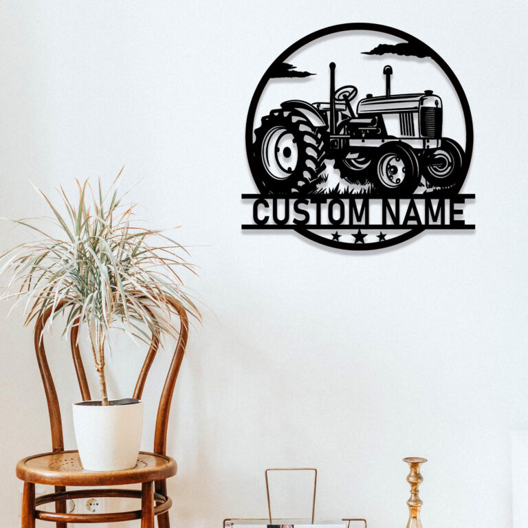 Custom Tractor Metal Wall Sign, Personalized Farm Tractor Driver Name Decor, Farm Truck Decor, Birthday Gifts, Garage Decor, 8-24 Inch - Image 2