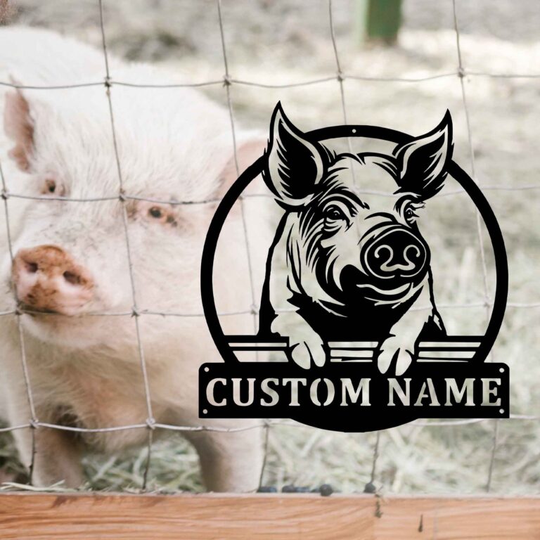 Custom Pig Metal Wall Decorations, Pig Art Signs, Pig Signs, Metal Pig Wall Art, Metal Wall Decorations, Metal Wall Hangings, Gift For Friends, Gift For Family - Image 2