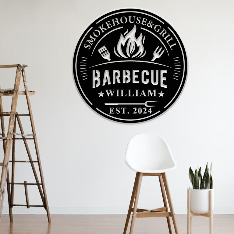 Ke Ji Yu Hen Huo Custom BBQ Grill Sign | Outdoor Barbecue Wall Art | Personalized Metal Decoration | Patio Cooking Plaque | Unique Gift Idea for Grill | 8-24 Inch - Image 5