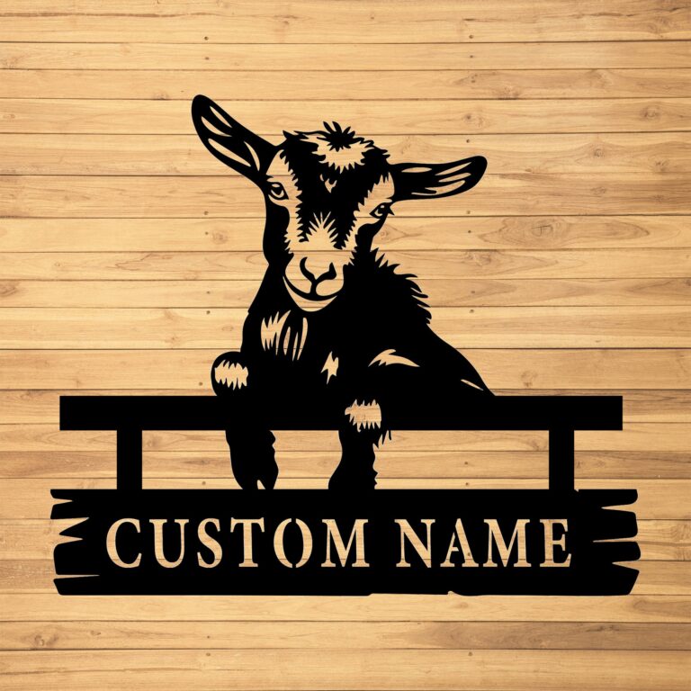 Custom Goat Metal Wall Signs-Personalized Goat Metal Wall Art-Goat Metal Wall Decor-Goat Farmhouse Decor-Goat Lover's Gifts-Farm Name Signs