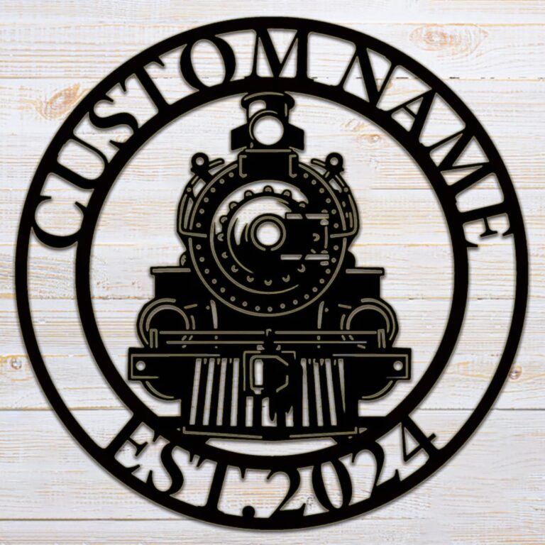 Personalized Train Metal Wall Sign, Custom Railroad Metal Wall Decor, Train Metal Wall Art, Train Driver Name Sign, Gift For Dad, Man Cave Wall Hangings, 8-24 Inch - Image 4