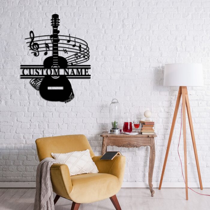 Custom Guitar Metal Sign Art, Personalized Guitar Metal Wall Art, Guitar Wall Hanging For Decoration, Guitar Metal Wall Decor, Guitar Metal Wall Decor ??Musical Room Wall Decor, Band Room Decor - Image 4