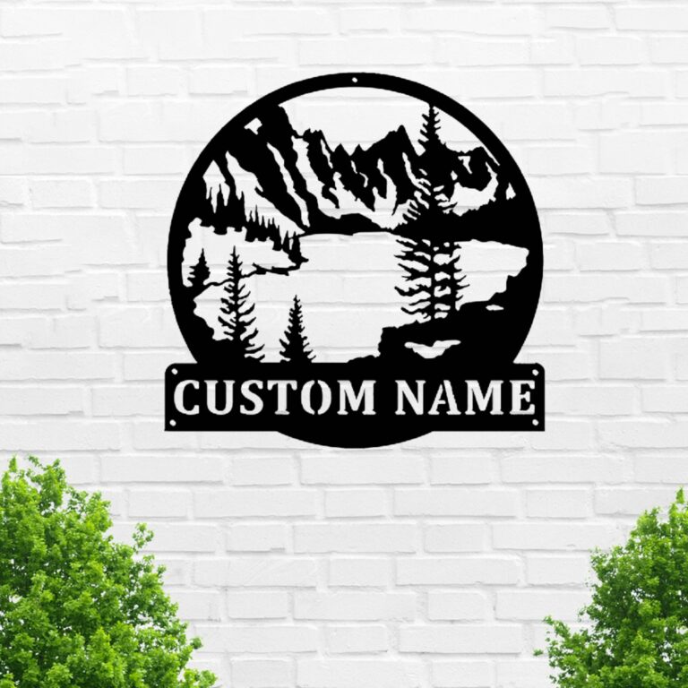 VVEDESIGN Custom Mountain Metal Wall Sign - Personalized Mountain Metal Wall Art - Mountain Metal Wall Decor - Housewarming Gifts - Bedroom Wall Decor - Indoor Signs - Image 2