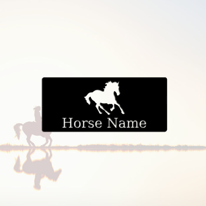 Gerryed Custom Horse Name Plate Personalized Horse Name Sign Horse Metal Wall Art Horse Stall Wall Hanging Horse Name Sign Horse Lover Gift - Image 5