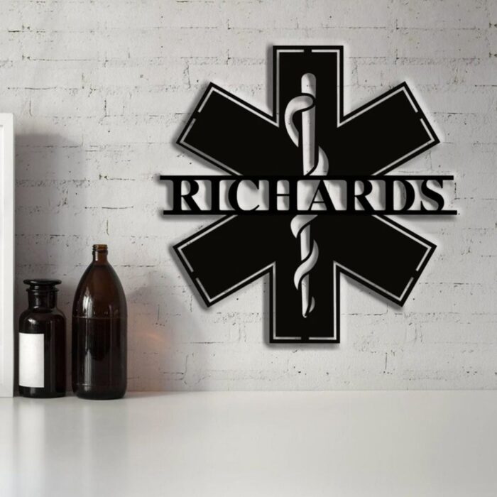 Personalized Medical Metal Name Sign, Ems Paramedic Custom Metal Wall Hanger, Gift For Medic, First Responder Gifts,custom Medical Field Gift, Metal Outdoor Wall Art - Image 6