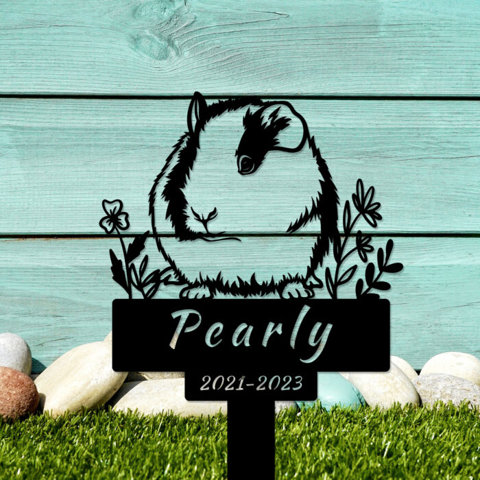 Gerryed Personalized Guinea Pig Memorial Stake, Guinea Pig Grave Marker, in Memorial of Hamster, Guinea Pig Loss Gift, Guinea Pig Name Sign - Image 2