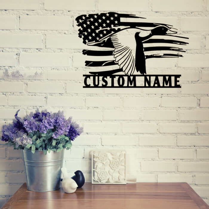 Custom Duck Metal Wall Signs - Personalized Duck Metal Wall Art - Duck Metal Wall Decor - Duck Hunting Sign - Duck Hunter Gift - Family Name Sign - Image 5