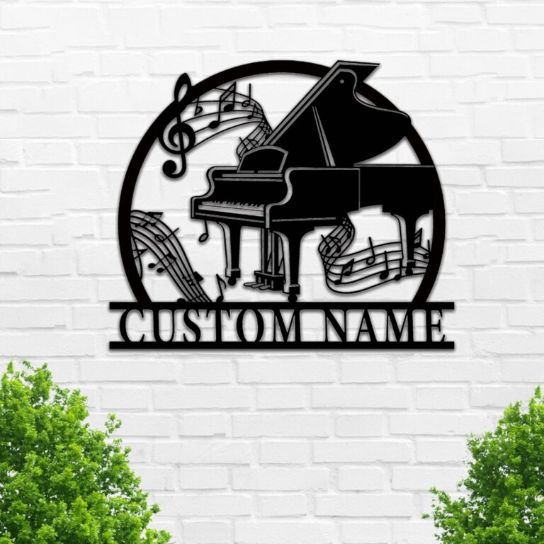 NimveWars Custom Piano Metal Wall Sign-Personalized Piano Metal Wall Art-Piano Metal Wall Decor-Custom Metal Signs-Metal Wall Art-Custom Name Logo - Image 2