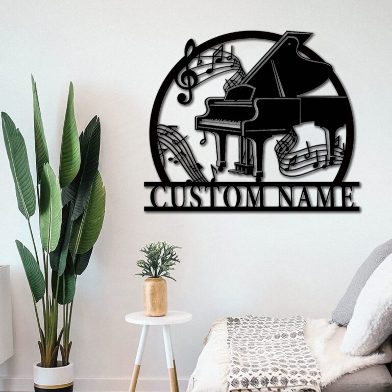 NimveWars Custom Piano Metal Wall Sign-Personalized Piano Metal Wall Art-Piano Metal Wall Decor-Custom Metal Signs-Metal Wall Art-Custom Name Logo - Image 3