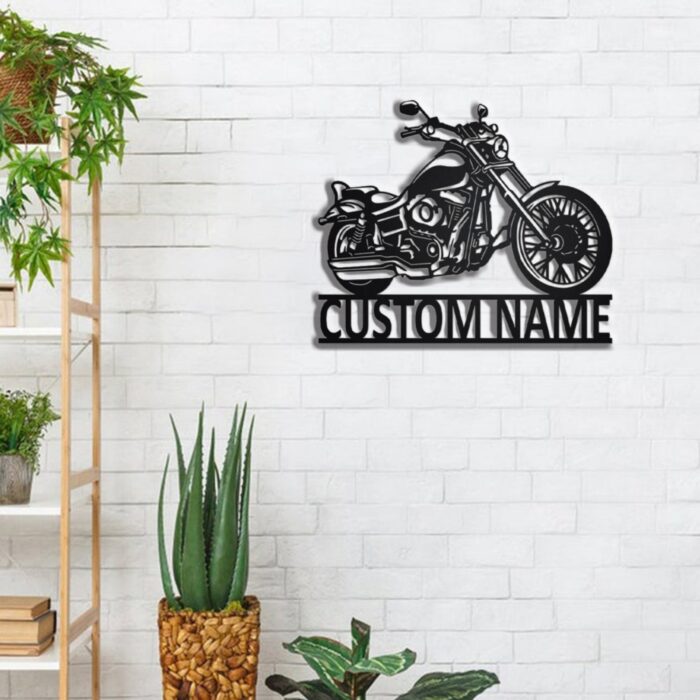 Custom Motorcycle Metal Wall Art, Personalized Biker Name Sign,Motorcycle Metal housewarming gifts new home??Monogram door hanger??Personalized family logo??Men's Personalized Gifts - Image 4