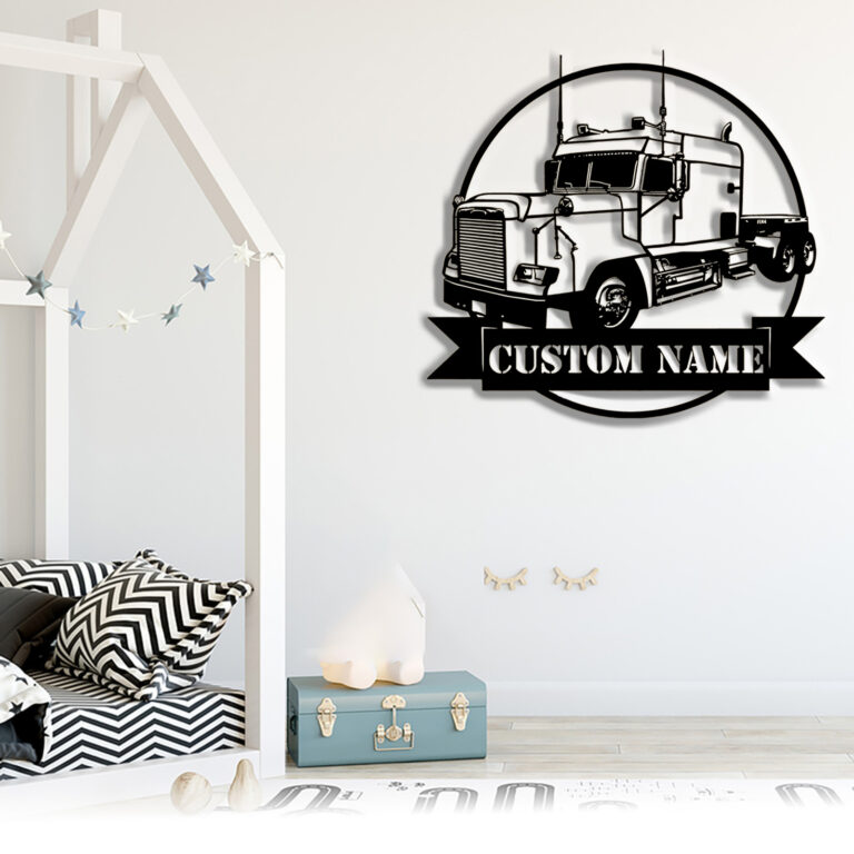 Custom Semi Truck Driver Metal Wall Sign, Personalized Trucker Name Sign, Home Decor, Garage Decor, Father's Day Gift, 8-24inch - Image 5