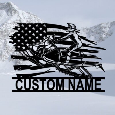 Custom Snowboarding Metal Wall Art Personalized Snowboard Name Sign Home Decor Snowboarder Mountain Winter Sport Decoration Xmas,Garage Sign