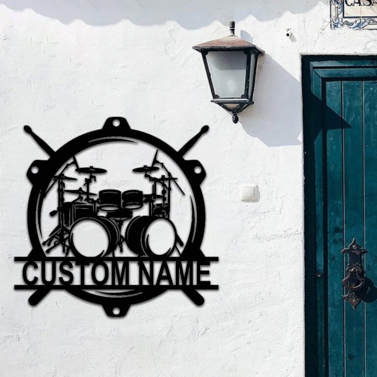 Custom Name Drum Metal Wall Art, Personalized Wall Decor, Custom Drum Metal Sign, Music Wall Art, Living Room Wall Art - Image 6