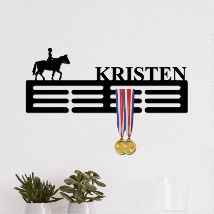 Gerryed Horse Ribbon Display Rack Custom Medal Hanger, 12 Rungs for Medals & Ribbons Horse Riding Medal Hanger Display Rack Equestrian Gift - Image 3