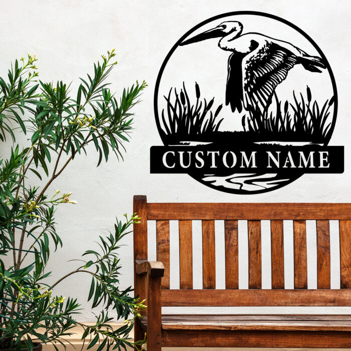 Custom Pelican Metal Wall Sign - Personalized Pelican Metal Wall Art - Pelican Metal Wall Decor - Pelican Led Decor - Pelican Name Signs - Pelican Lover's Gifts - Image 2