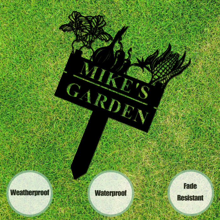 Gerryed Custom Garden Sign, Personalized Vegetable Garden Sign, Custom Garden Stake Metal Sign, Custom Garden Gift - Image 4