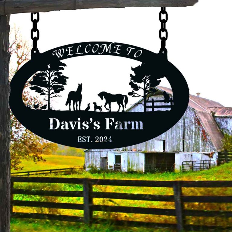 Personalized Metal Farm Sign Name Sign,Custom Ranch Metal Sign, Large metal name sign, Farm metal sign, Farmhouse Decor, Gift For Farmer - Image 3