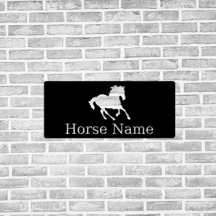 Gerryed Custom Horse Name Plate Personalized Horse Name Sign Horse Metal Wall Art Horse Stall Wall Hanging Horse Name Sign Horse Lover Gift - Image 4