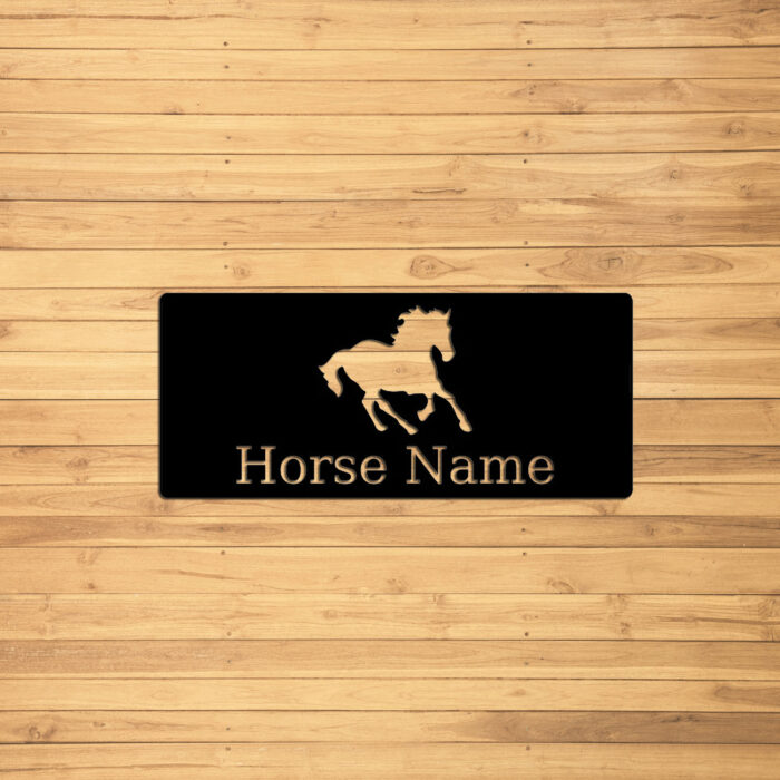 Gerryed Custom Horse Name Plate Personalized Horse Name Sign Horse Metal Wall Art Horse Stall Wall Hanging Horse Name Sign Horse Lover Gift - Image 2